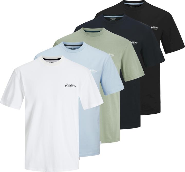 Jack & Jones Plus Size 5er-pack Gedruckt T-shirt T-shirt (3XL)