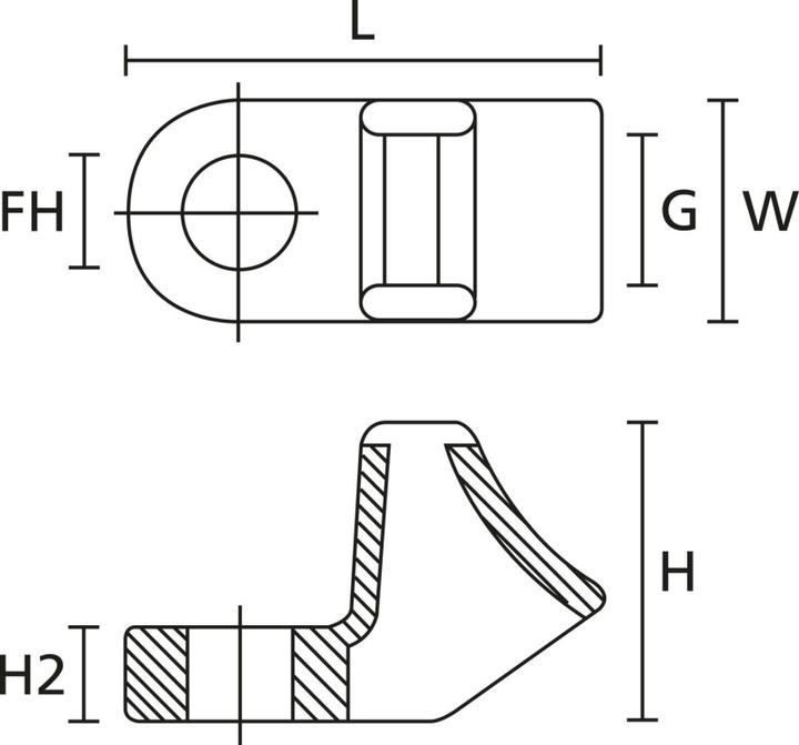Immagine prodotto HellermannTyton Supporto cavo fascetta M6 CL8 (Anelli di fissaggio, 27.30 mm, 100 pz.)