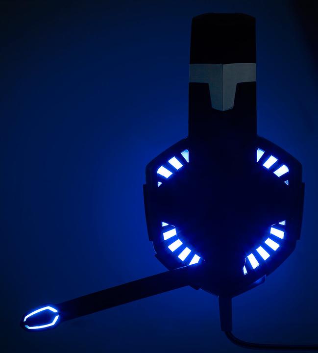 Produktbild Mod-it Beleuchtetes Gaming-Headset mit Kabelfernbedienung & Mikrofon-Schalter (Kabelgebunden)