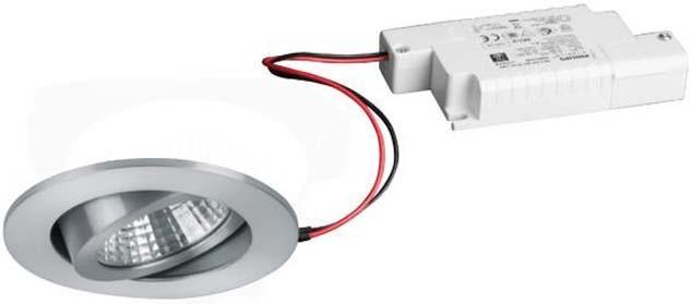 Produktbild Brumberg Outdoor LED Einbaustrahler-Set inkl. Konverter, IP65, rund, 230V, 6W 3000K 650lm 38°, schw (650 lm)