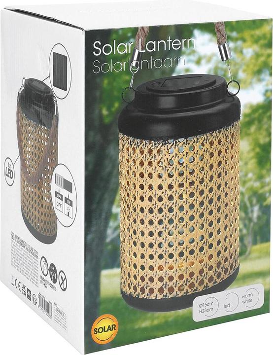 Produktbild Solar Laterne Metall / Poly 23xø15cm (15 x 23 cm, 1 x)