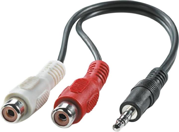 Actual product image Roline Stereo jack - Stereo RCA socket (0.20 m, 3.5mm jack (AUX), Cinch)