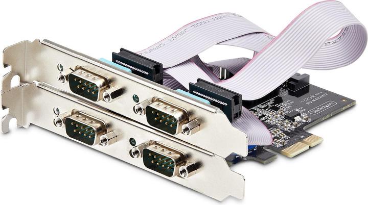 Actual product image StarTech com 4-Port Serial PCIe Card, Quad-Port PCI Express to RS232/RS422/RS485 (DB9) Serial Card