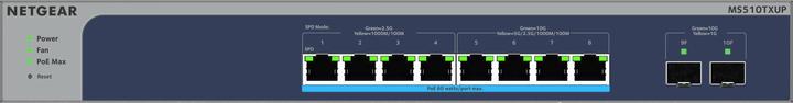 Productafbeelding Netgear MS510TXUP Multi-Gigabit/10G Ethernet Ultra60 PoE++ Smart Managed Pro (8 Havens)