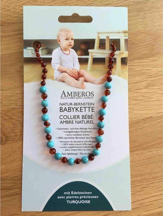 Produktbild Amberos Natur Bernsteinkette (Bernstein, 32 cm)
