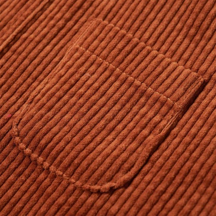 Actual product image VidaXL Children's dungaree dress corduroy cognac 116,Material: 100 (116)
