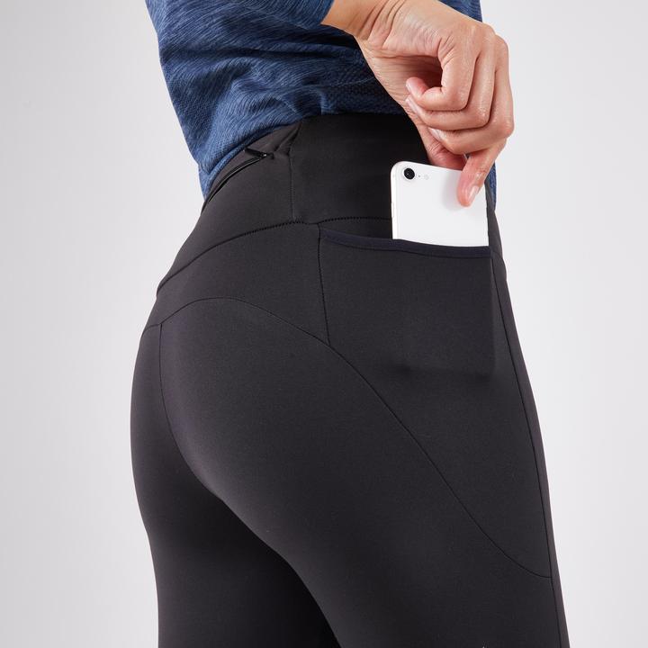 Produktbild Kiprun Lauftights lang Damen - Run 500 Warm schwarz (W28/L31)