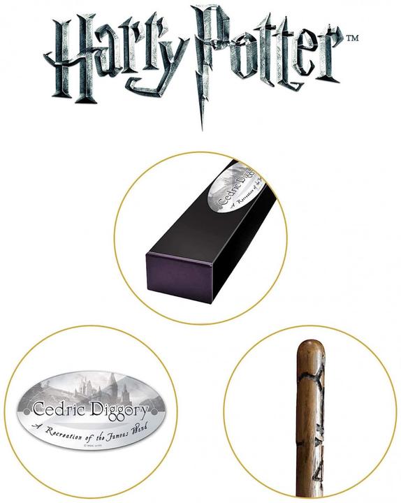 Actual product image Noble Collection Harry Potter Wand Cedric Diggory (Character Edition)