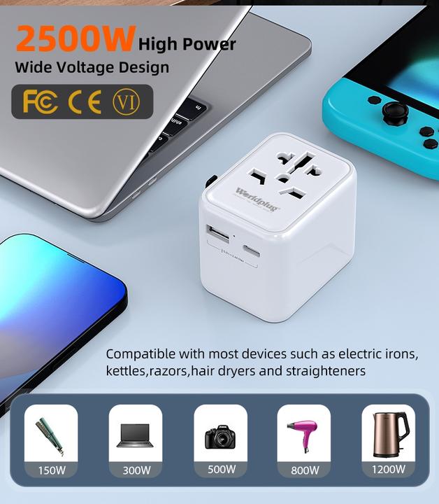 Actual product image Worldplug Multiplug adapter