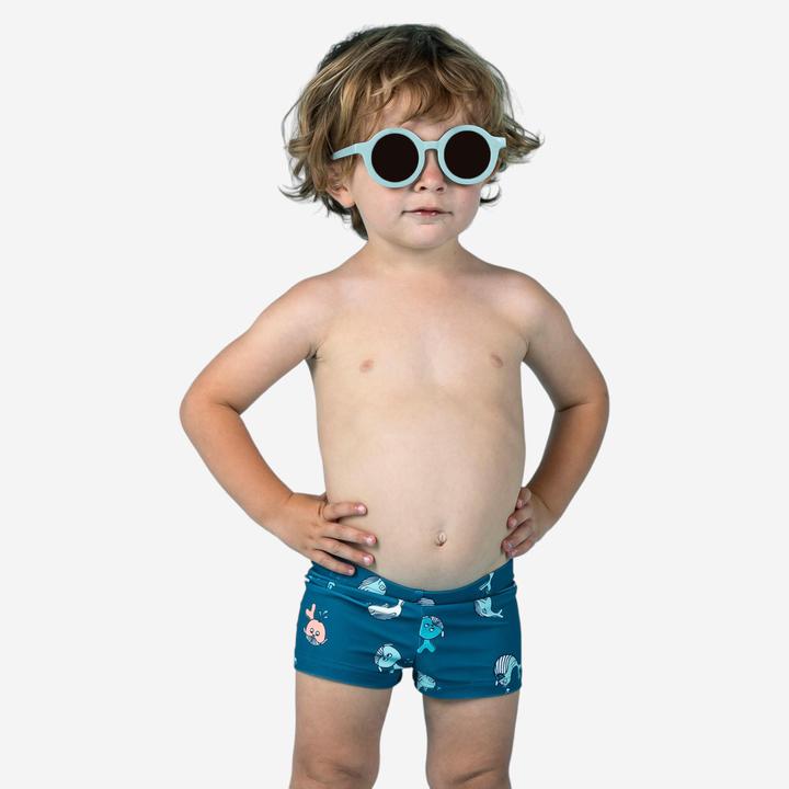 Produktbild Nabaiji Badehose Boxer Baby/Kinder - Wal dunkelblau (74, 75 C)