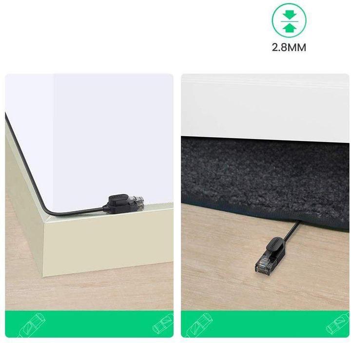 Actual product image Ugreen Cat6A UTP 10-Gbit Slim Ethernet RJ45 Pure Copper (UTP, CAT6a, 10 m)