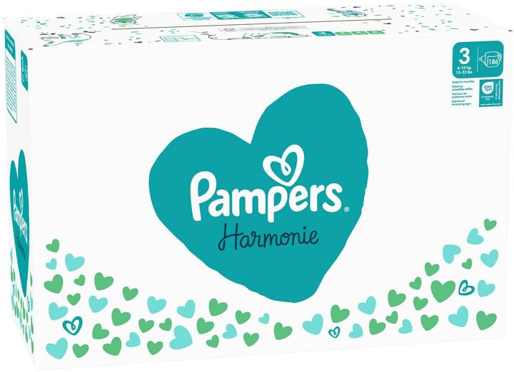 Image du produit Pampers Harmonie (Taille 3, Pack mensuel, 186 pièce(s))