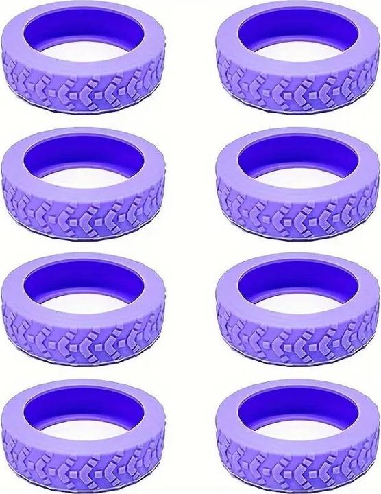 Image du produit Swissdetector Housse de pneu de valise - Silencieuses - 8 Pcs - Violet (Pèses bagage)