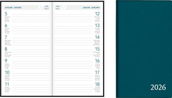 Actual product image Aurora Timeplan (A6, German, Spanish, French, Dutch, Italian, English)