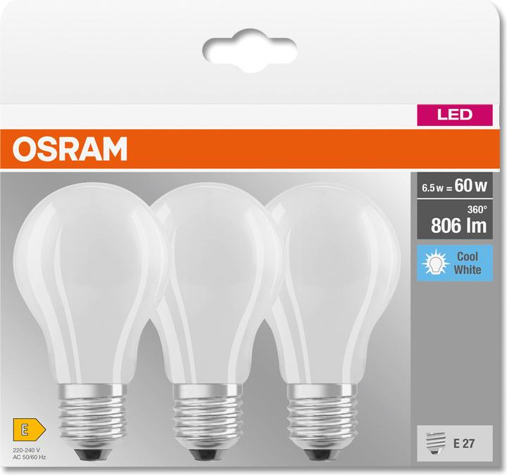 Image du produit Osram Led Base Classic A (E27, 6.50 W, 806 lm, 1 x, E)