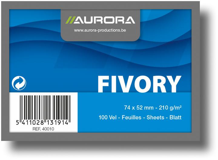 Produktbild Aurora Karteikarten A8 blanko (A8, 205 g/m², 100 x)