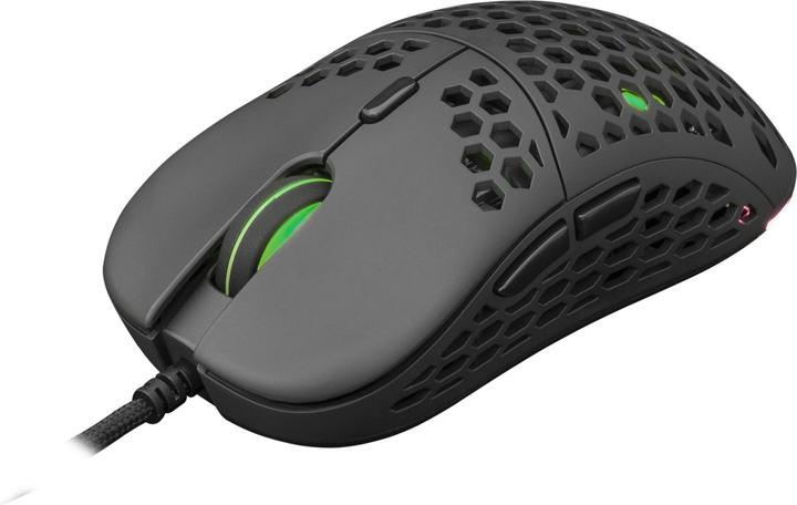 Produktbild White Shark Ultra light Gaming mouse eShark Naginata Black, 60g, Pixart PMW3389 sensor, with RGB backlight (Kabelgebunden)