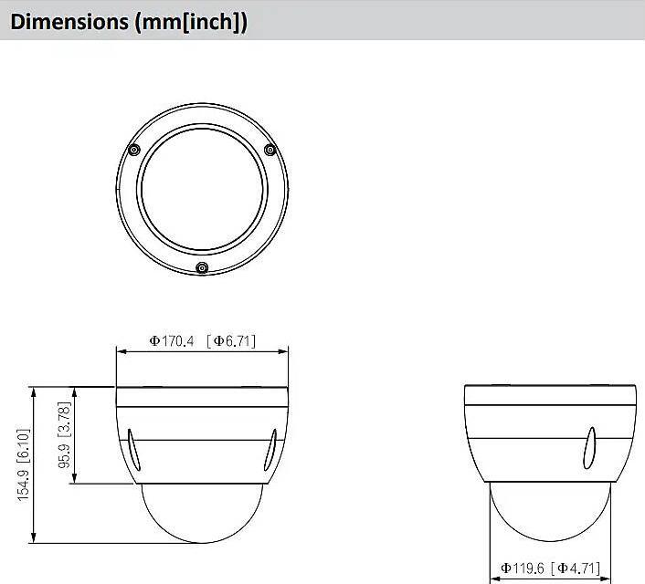 Actual product image Dahua CCTV 2MP 16x Starlight HDCVI PTZ Camera, DH-SD42216DB-HC