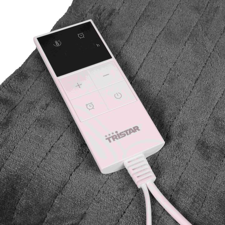 Actual product image Tristar Electric Warmtedeken BW-4781 - 180 x 120 cm - 10 stands - Wasmachinebestendig - Grijs (180 x 120 cm)
