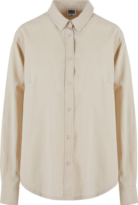 Actual product image Urban Classics Ladies Linen Mixed Oversized Shirt - 165597 (XXL)
