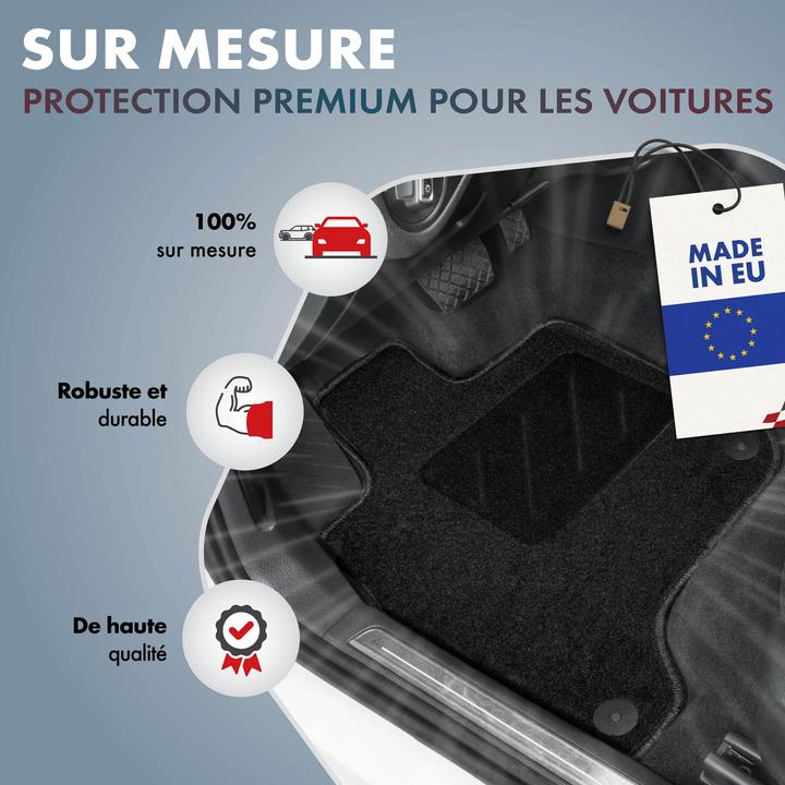 Produktbild Walser Fussmatten für Peugeot 407 BJ 05/2004 - 02/2011, 407 SW BJ 09/2004 - 02/2011 (2 Vordermatten + 2 Rückmatten)