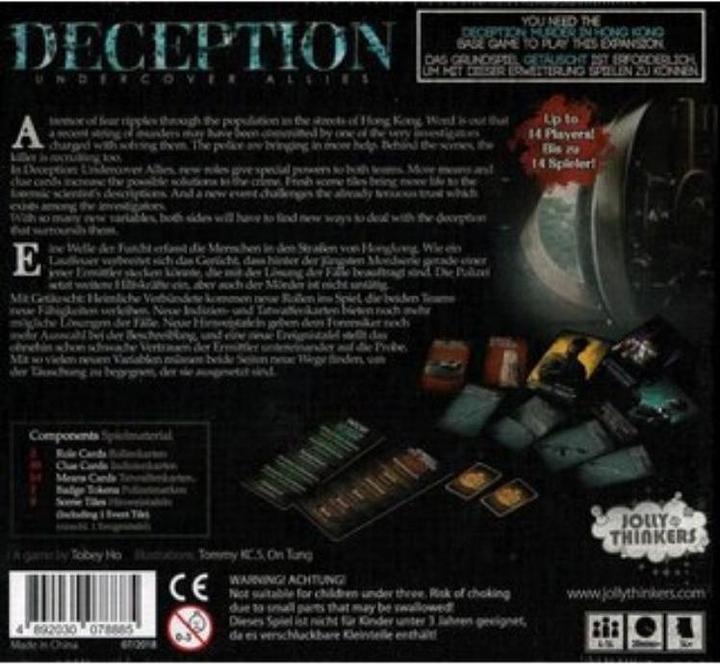 Actual product image JT003 - Deception: Undercover Allies, Board Game, for 4 -12 Players, from 14 Years (German)