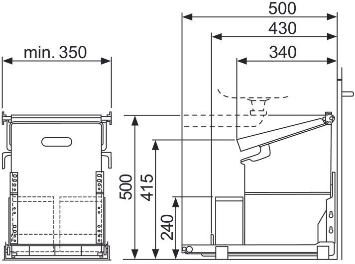 Produktbild Müllex Kehricht-Auszugsystem (39 l)