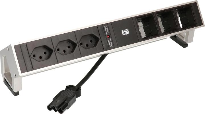 Actual product image Bachmann Desk socket strip DESK 2, 3x T13, 90°, 3x ABD empty (3 x, Type 13, 0.20 m)