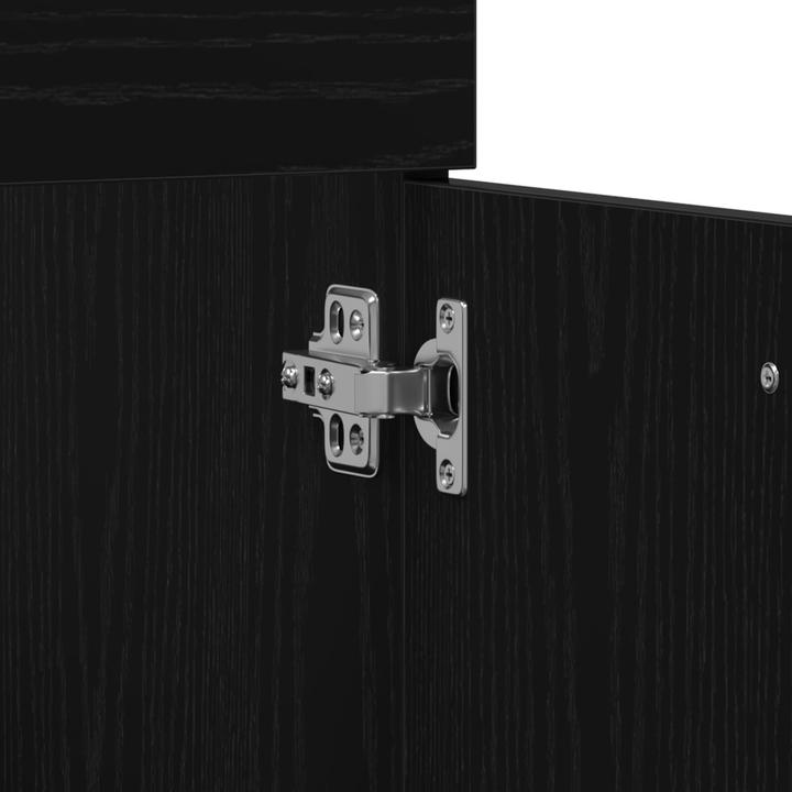 Immagine prodotto VidaXL Set di 2 mobili da bagno in rovere nero, legno ingegnerizzato e vetro