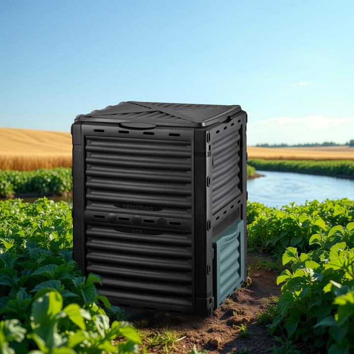 Immagine prodotto Wiltec Compostiera da giardino 300l Compostiera 61x61x82cm Compostiera rapida (300 l)