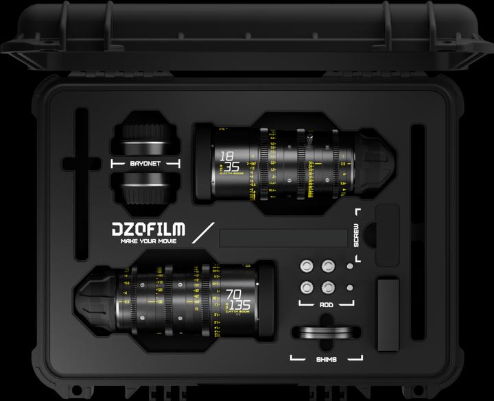 Image du produit Dzofilm Catta Ace Zoom 2-Lens Kit 18-35/70-135 T2.9 Black (Monture L, Monture C, Plein format)