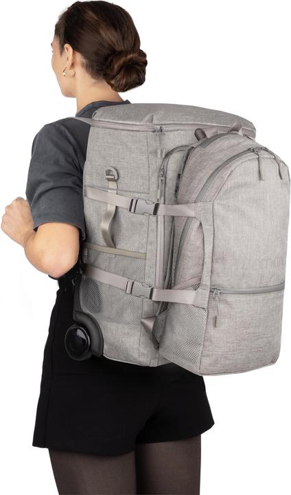 Immagine prodotto Normani Handgepäck Rucksack mit Trolleyfunktion + kleiner Rucksack (45 l, Bagaglio a mano (fino a 50 litri))