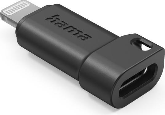 Produktbild Hama USB-C-Adapter auf Apple Lightning-Stecker, MFI, Schwarz (Lightning, USB Typ C)