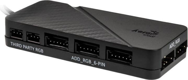 Produktbild AeroCool DUO12PRO Kit 3xLüfter 12cm ARGB LED Dual Ring Antivibration 6 Pins Schwarz (120 mm, 3 x)
