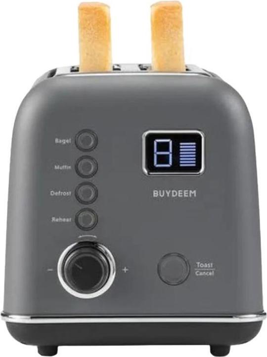 Immagine prodotto Buydeem Toster Tostapane automatico in metallo a 2 fette, modello DT730E, colore Grigio inchiostro, EU (Spina UE)
