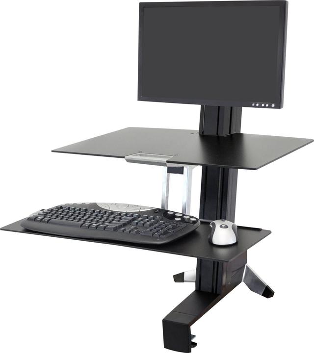 Ergotron desk stand, WORKFIT-S, Single LD, adjustable, 24 inch VESA + (24")