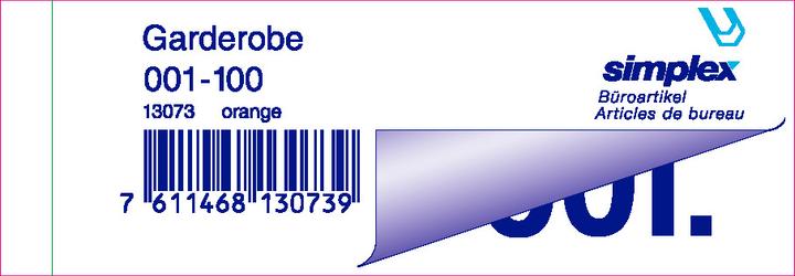 Produktbild Simplex Garderobenblöcke (100 x)