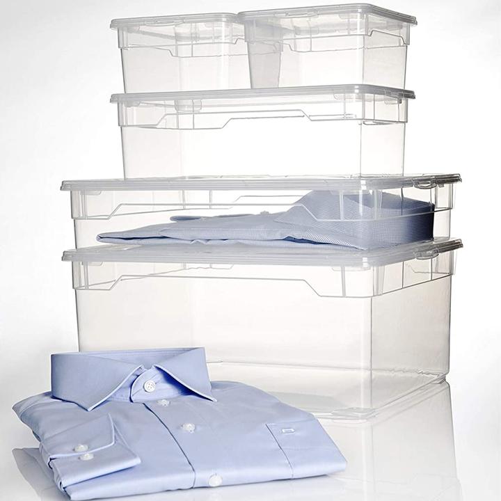 Produktbild Rotho 4er Set Box Lady Shoe CLEAR (33 x 19 x 11 cm, 5 l)
