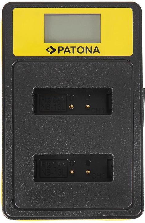 Immagine prodotto Patona Caricabatterie intelligente doppio LCD USB Canon batteria NB-13L (Caricabatterie per fotocamere)