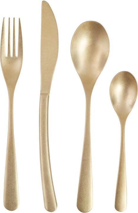 Produktbild Fifty five south Besteck-Set Avie Antik Gold Finish - 16-teilig (4 Stück, Besteck Set)