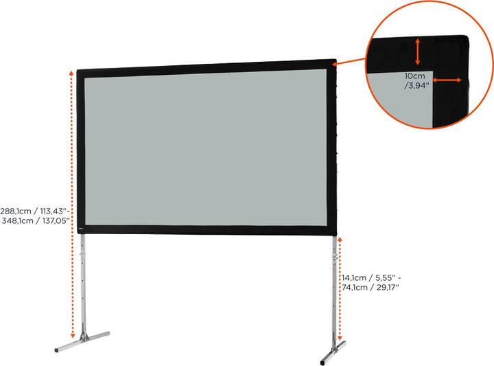 Actual product image Celexon Mobile Expert Business Format - Projection screen with removable feet - Rückpr (188.58", 16:10)