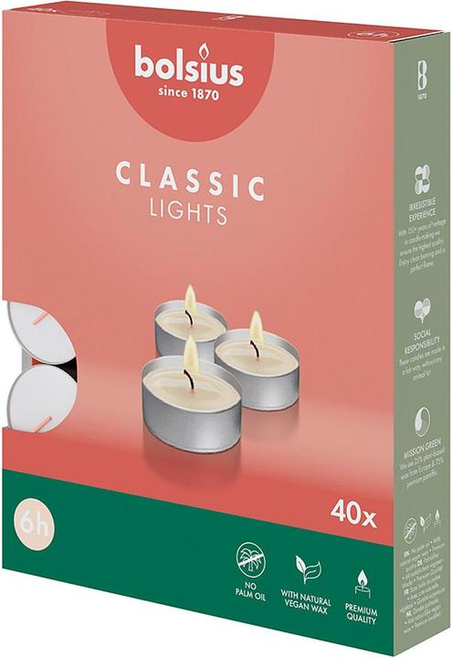 Image du produit Bolsius Bougies chauffe-plat 6pc 40pc (40 pcs)