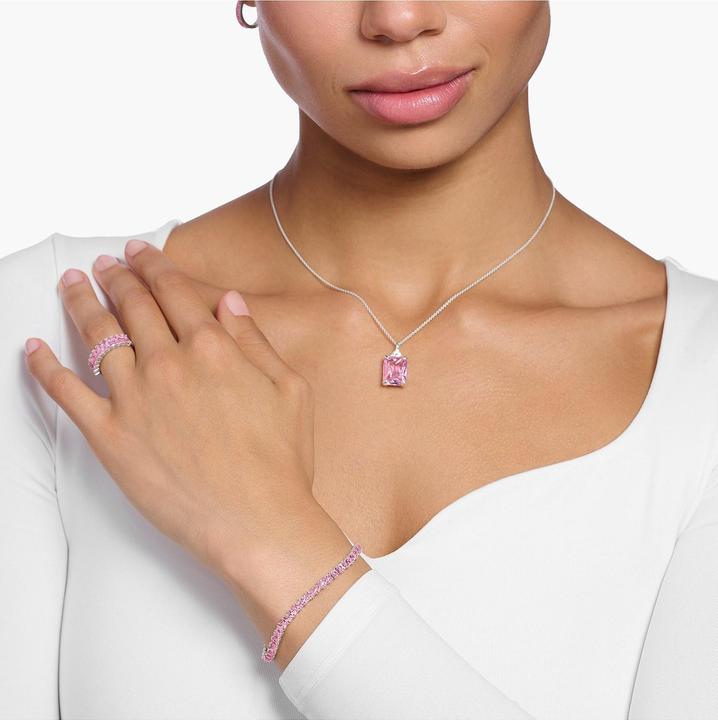 Immagine prodotto Thomas Sabo Bracciale tennis pietre rosa argento (19 cm, Argento 925)