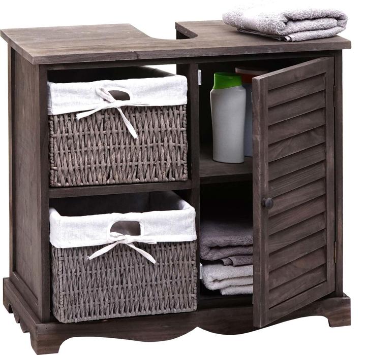 Immagine prodotto Mendler Mobiletto HWC-H20, cassetto in legno 60x65x31cm - grigio shabby-marrone (65 x 31 x 60 cm)