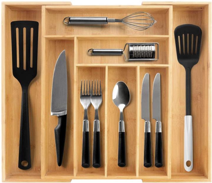 Ruhhy Bamboo Kitchen Organizer