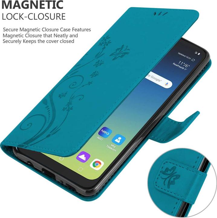 Produktbild Cadorabo Hülle für LG K40S mit Blumen Muster (Xiaomi Redmi K40s, LG K40s)