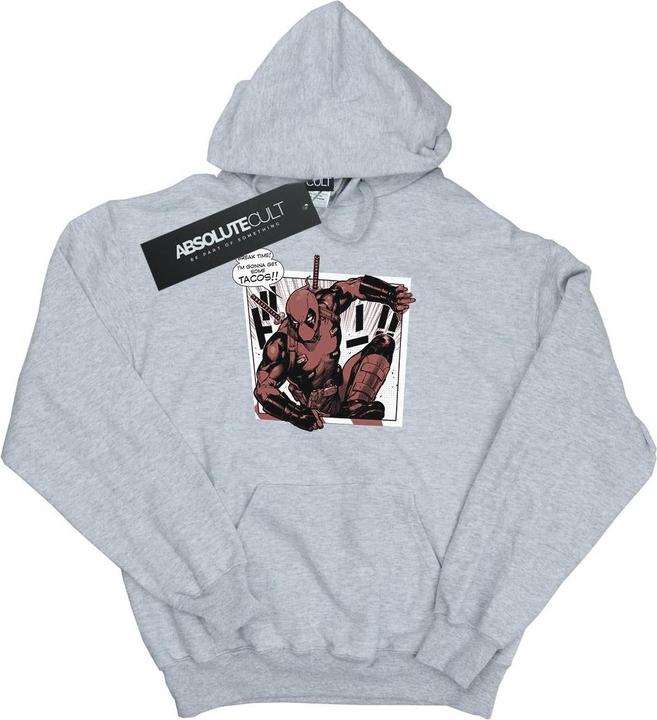 Actual product image Mens Deadpool Breaktime Tacos Hoodie (M)