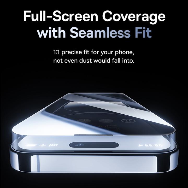Produktbild Baseus iPhone 15 Pro Saphire Series Displayschutz Panzerglas mit Sichtschutz (1 Stück, Apple iPhone 15 Pro)