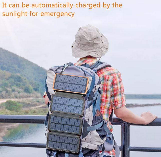 Produktbild PhoneLook Faltbare multiple Solar Panel externe Batterie Power Bank 16000 mAh (16000 mAh, 12 W)