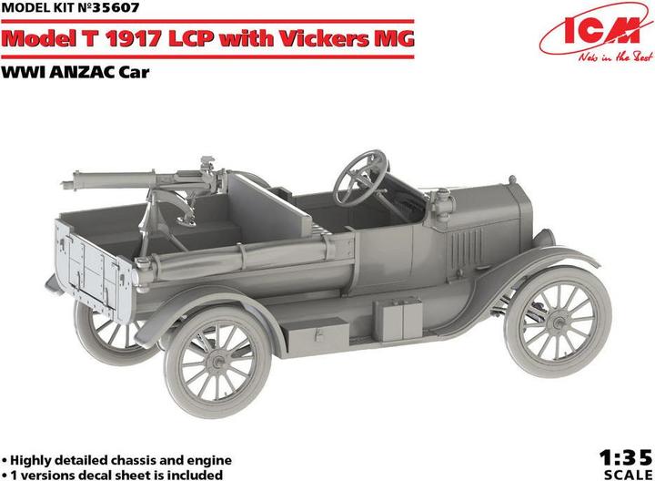 Image du produit ICM Modèle T 1917 LCP avec Vickers MG, WWI ANZAC Car